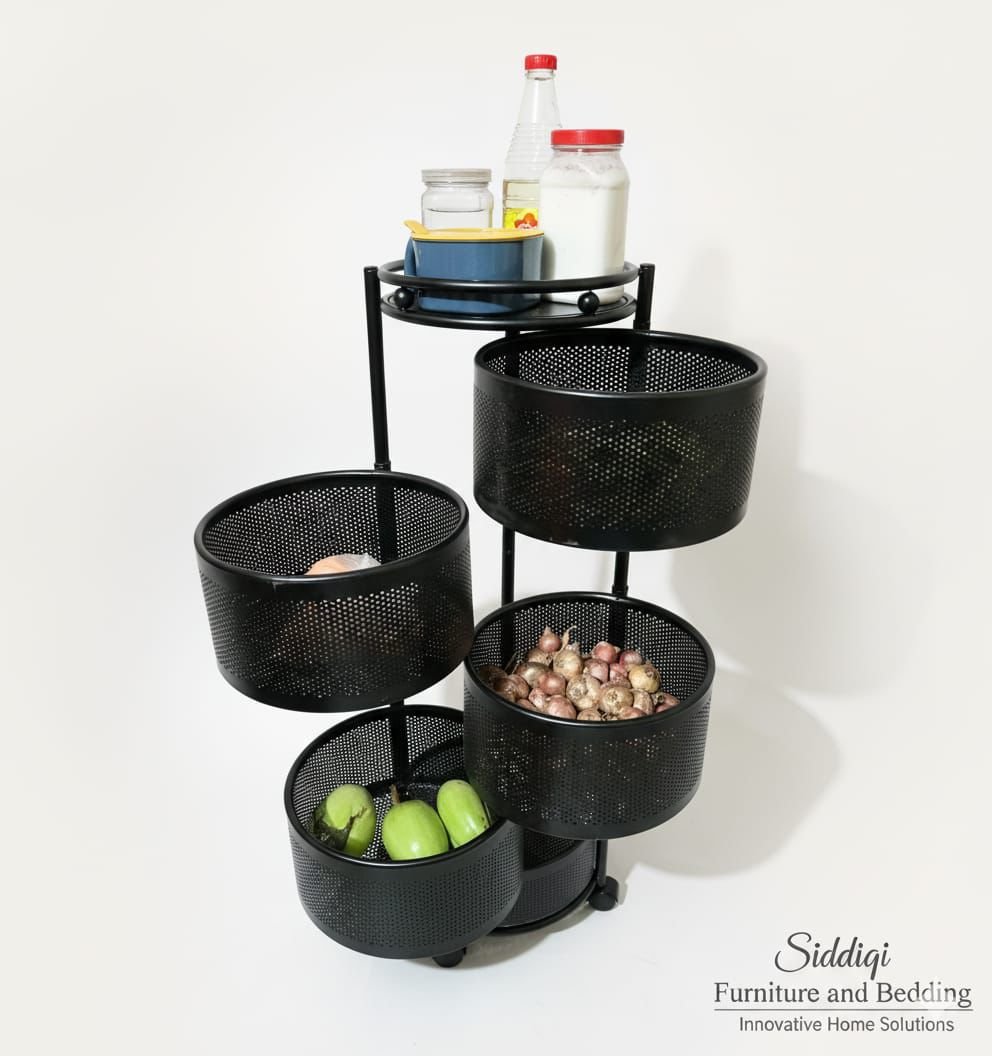 ৪লেয়ার স্টেজ রাউন্ডশেপ কিচেন স্টোরেজ র্যাক